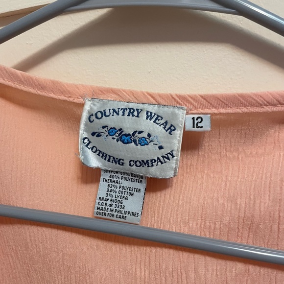 VINTAGE Country Wear Peach Vest - Picture 4 of 4